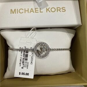 Michael Kors Silver Chain Bracelet with Logo